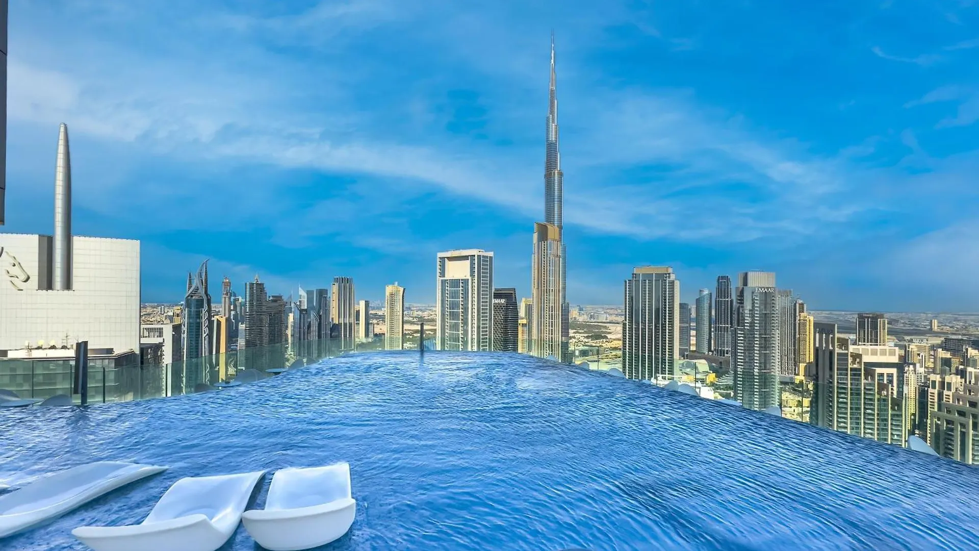 Luxury Apartment At Paramount Midtown Hotel - Downtown Dubai - Full Burj Khalifa View - Highest Infinity Swimming Pool location